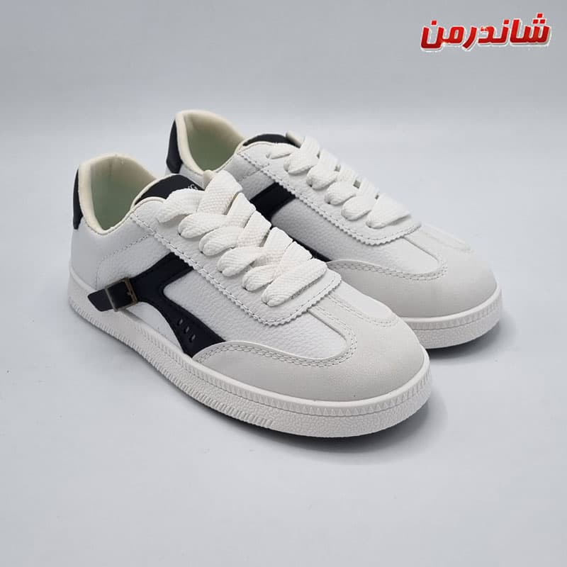کفش ونس دخترانه سگک دار سفید — تصویر ۵
