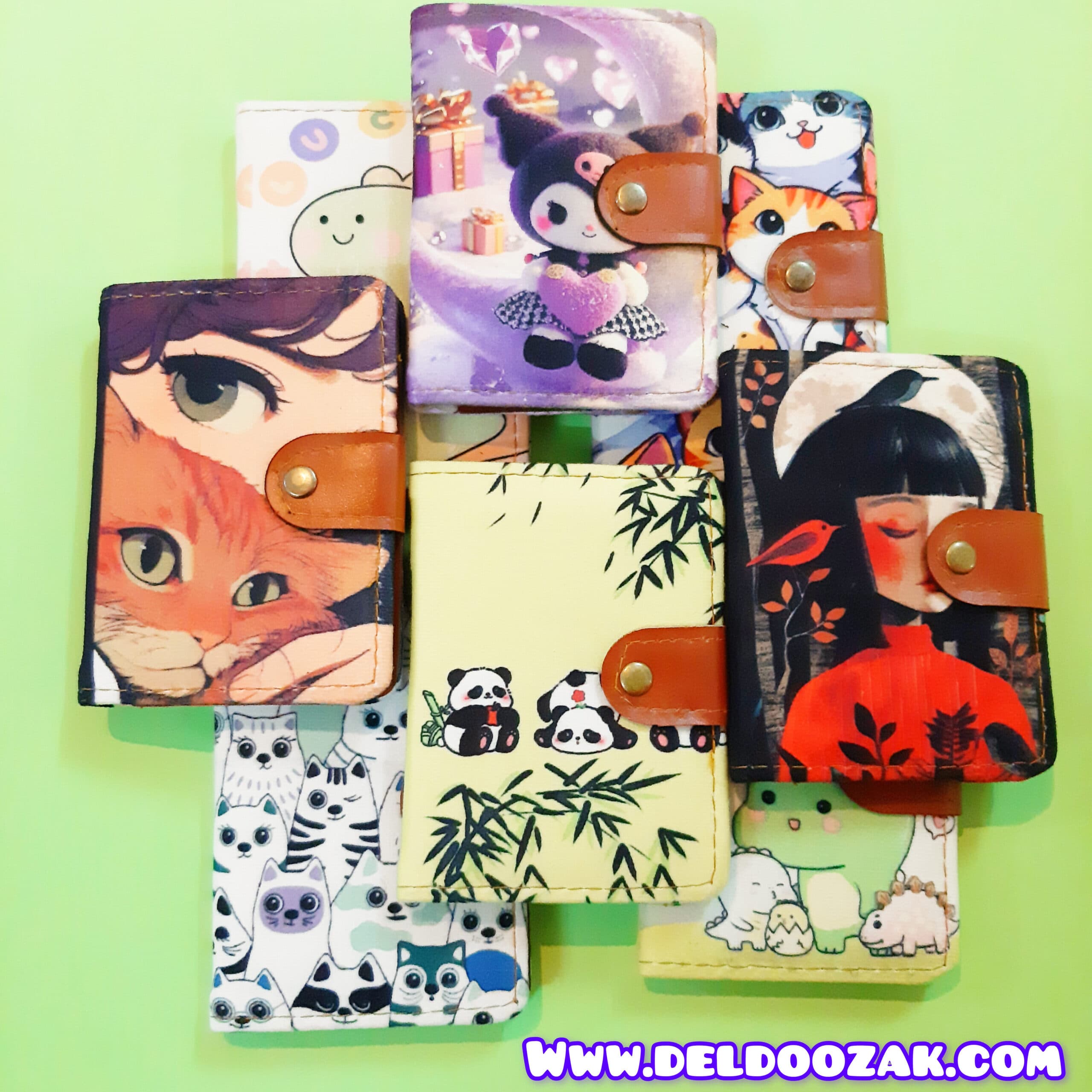 کیف پول دخترانه و زنانه طرح فانتزی + جنس مخملی