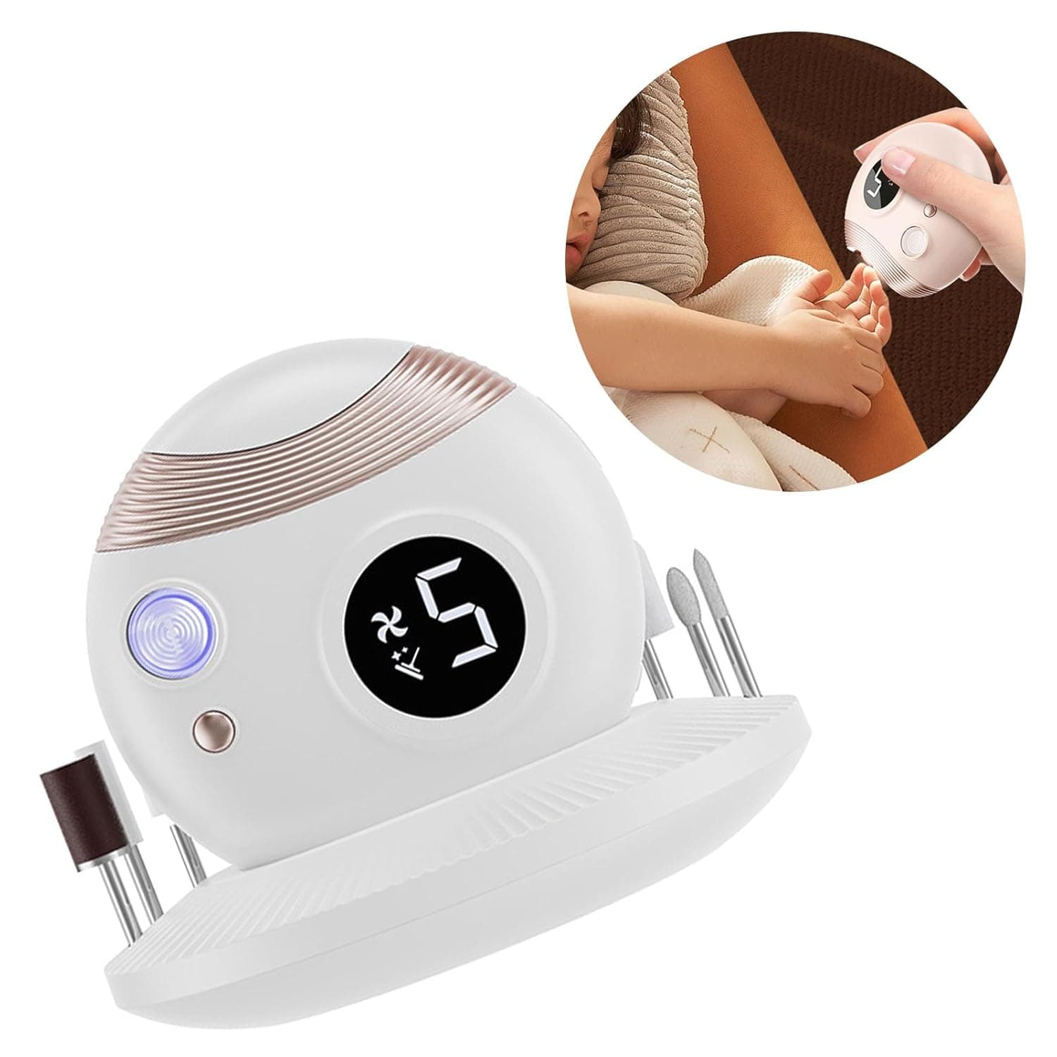 ناخنگیر برقی سهکاره مدل ZJJ005 | دستگاه مانیکور اتوماتیک و ایمن — تصویر ۲