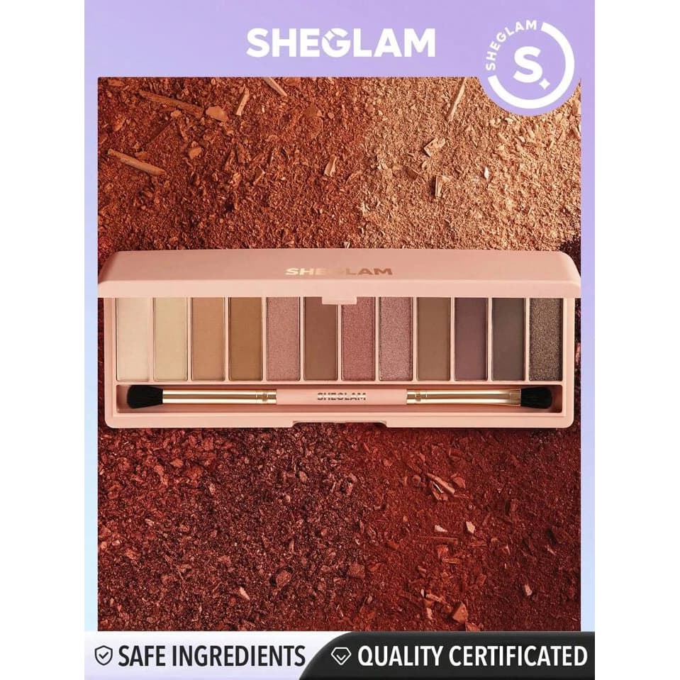 پالت سایه 12 رنگ شیگلم SHEGLAM مدل Burgundy — تصویر ۲