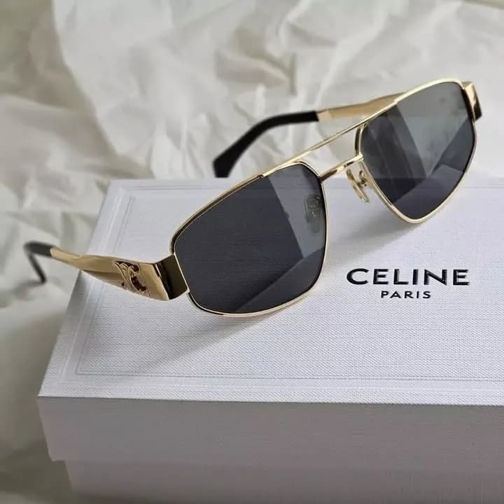 عینک آفتابی زنانه سلین فلزی UV 400 سبک راحت آیتم 8247 — تصویر ۱۰