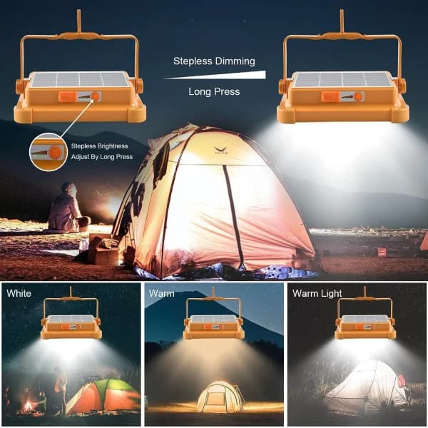پروژکتور شارژی خورشیدی HG DUE SOLAR LED LIGHT HG-66 — تصویر ۳