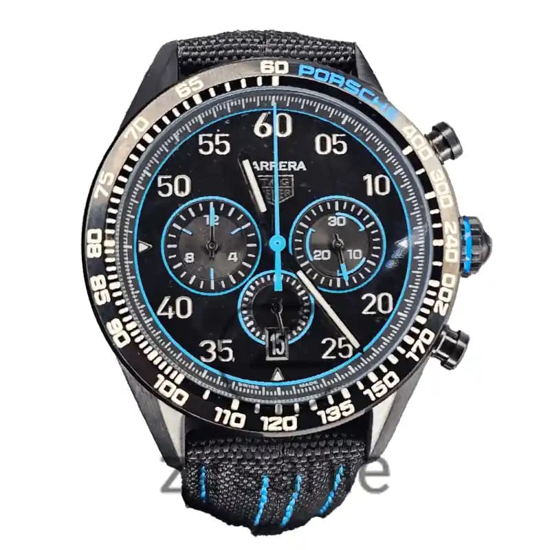 ساعت مچی مردانه تگ هویر پورشه new مشکی آبی Tag Heuer Porsche new Black Blue — تصویر ۳