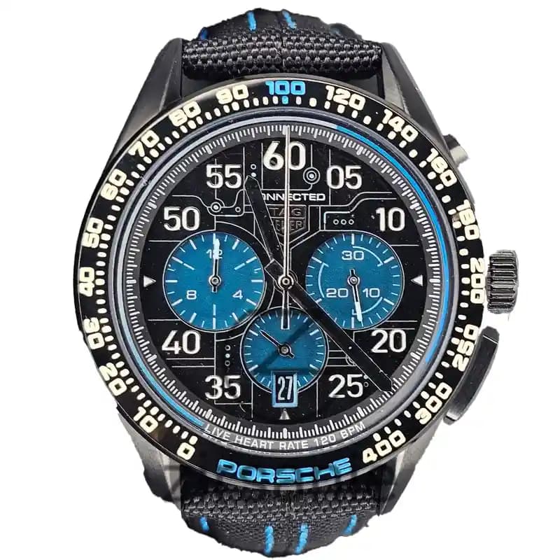 ساعت مچی مردانه تگ هویر پورشه new مشکی آبی Tag Heuer Porsche new Black Blue — تصویر ۵