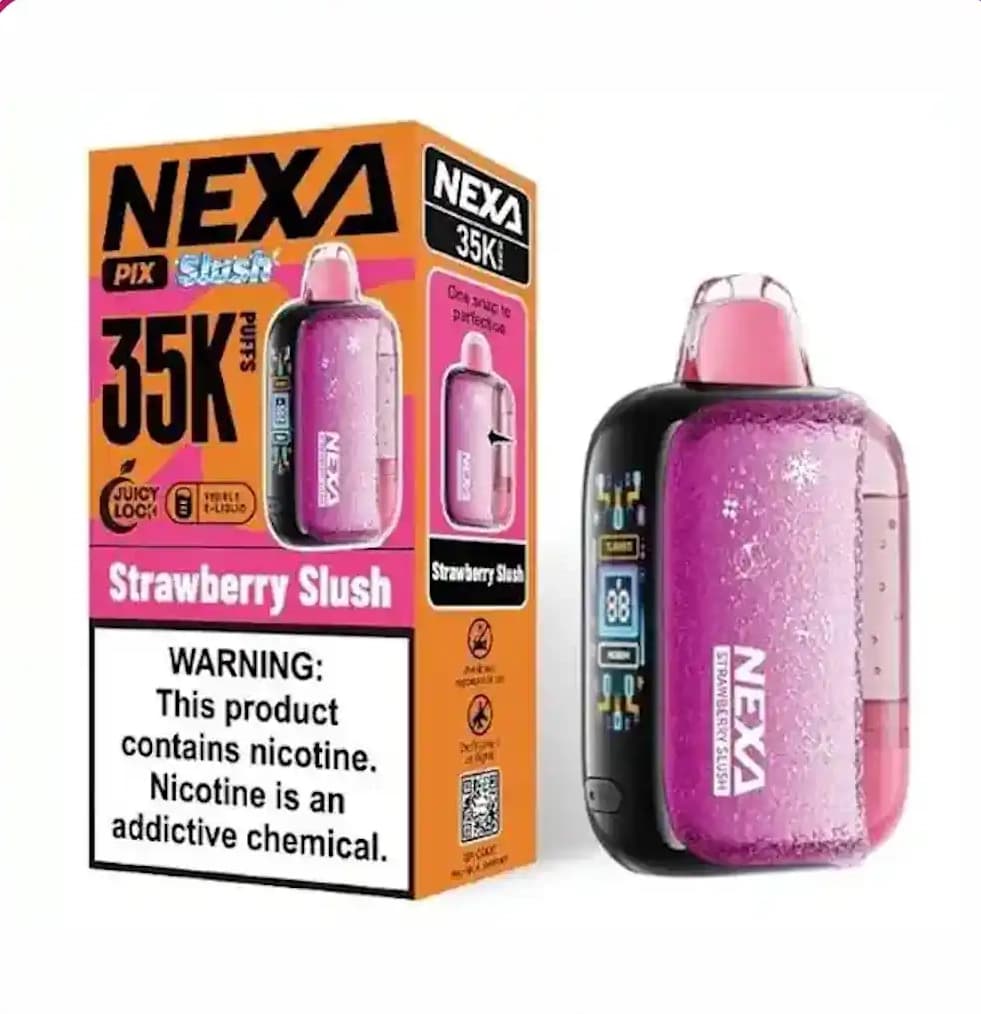 یکبار مصرف 35,000 طعم یخ در بهشت توت فرنگی(Strawberry Slush) نکسا NEXA