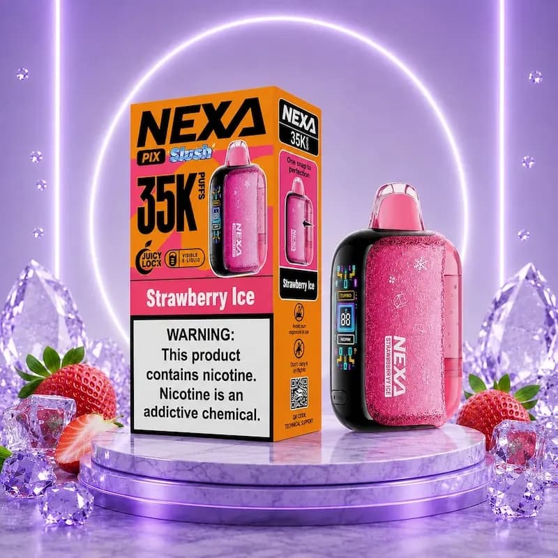 یکبار مصرف 35,000 طعم توت فرنگی یخ (strawberry ice) نکسا NEXA