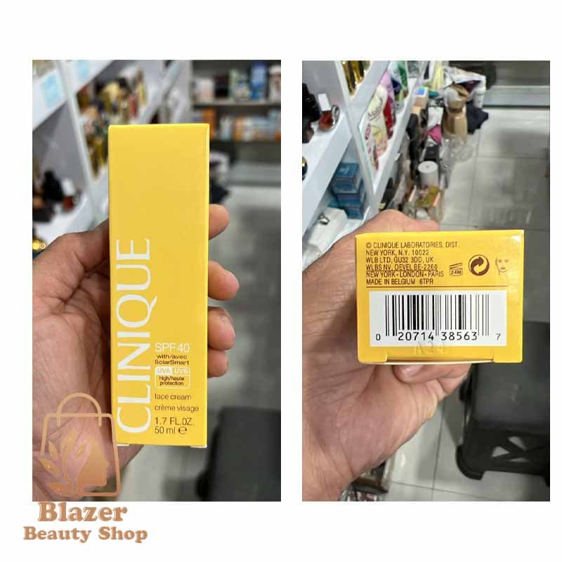 کرم ضد آفتاب کلینیک سولار اسمارت SPF40 بی رنگ 50 میل — تصویر ۲