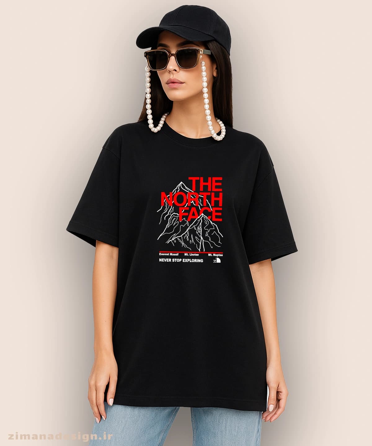 تیشرت لش مردانه و زنانه طرح کوه نوردی the north face کد 1071 — تصویر ۴