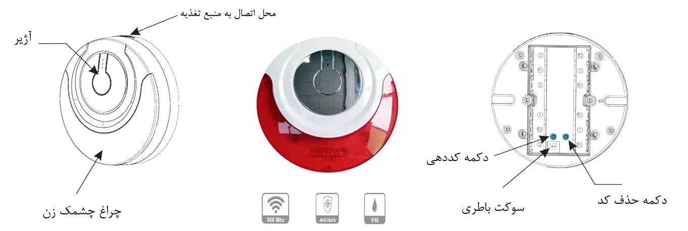 آژیر بی سیم دزدگیر بنگ(indoor) — تصویر ۳