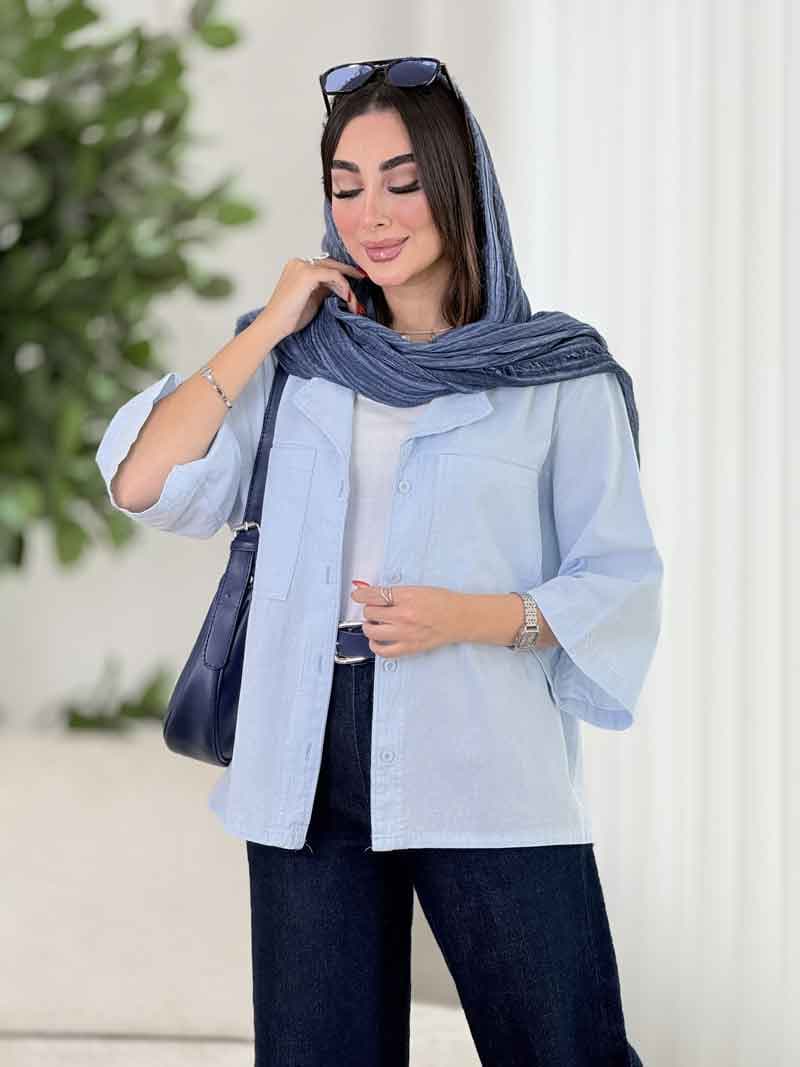 مانتو برش دار دو جیب کد 8105 — تصویر ۶