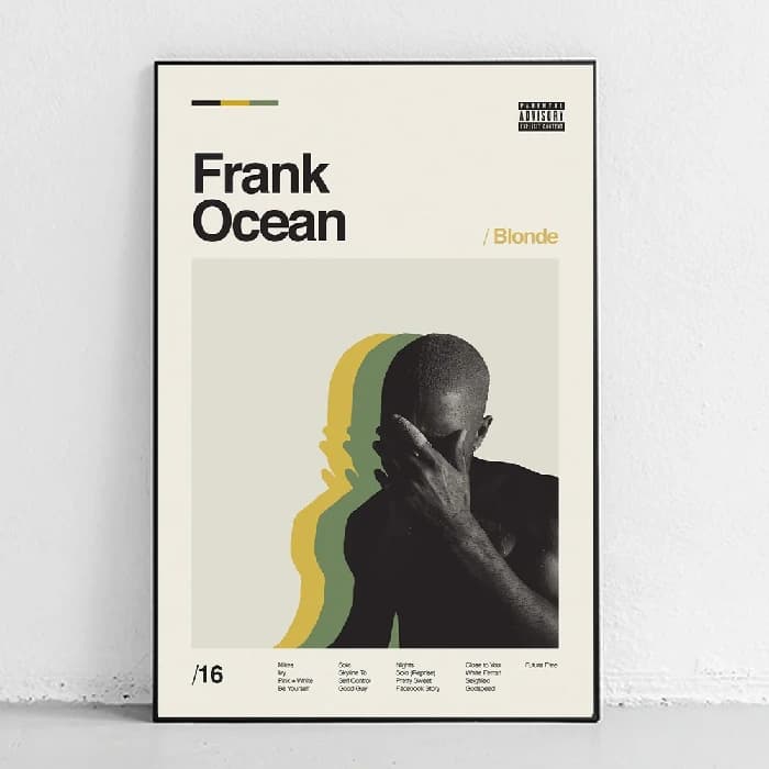 پوستر و تابلو مینیمال طرح Frank Ocean – Blonde