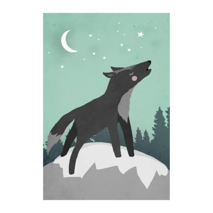 پوستر و تابلو اتاق کودک طرح Wolf