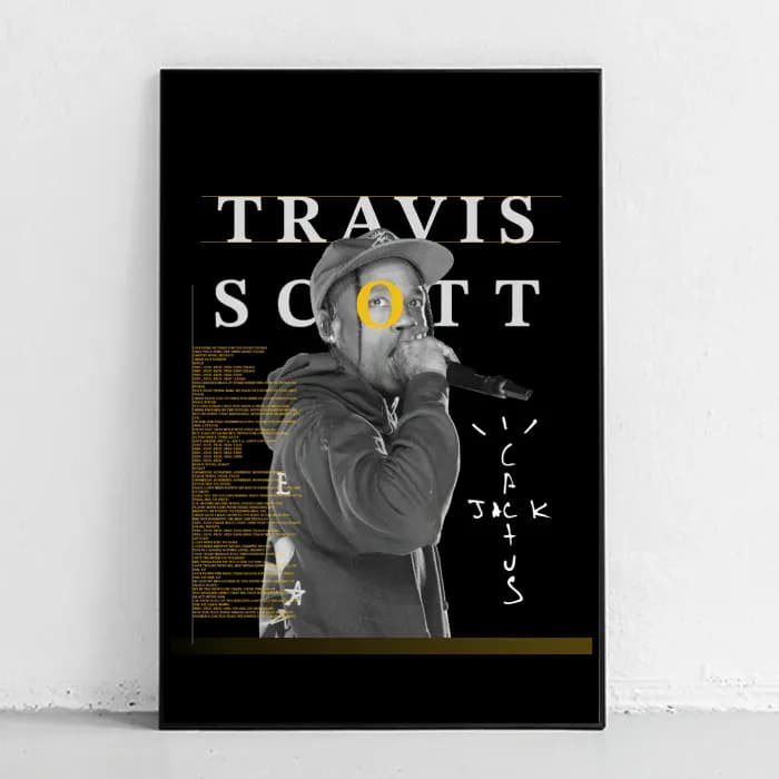 پوستر و تابلو مینیمال طرح Travis scott – Cactus jack
