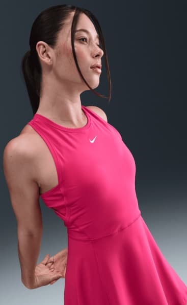 پیراهن تنیس زنانه نایک Victory Dri-FIT – صورتی — تصویر ۶