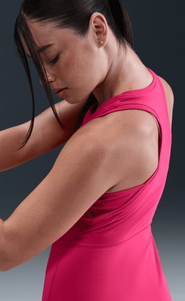 پیراهن تنیس زنانه نایک Victory Dri-FIT – صورتی — تصویر ۵