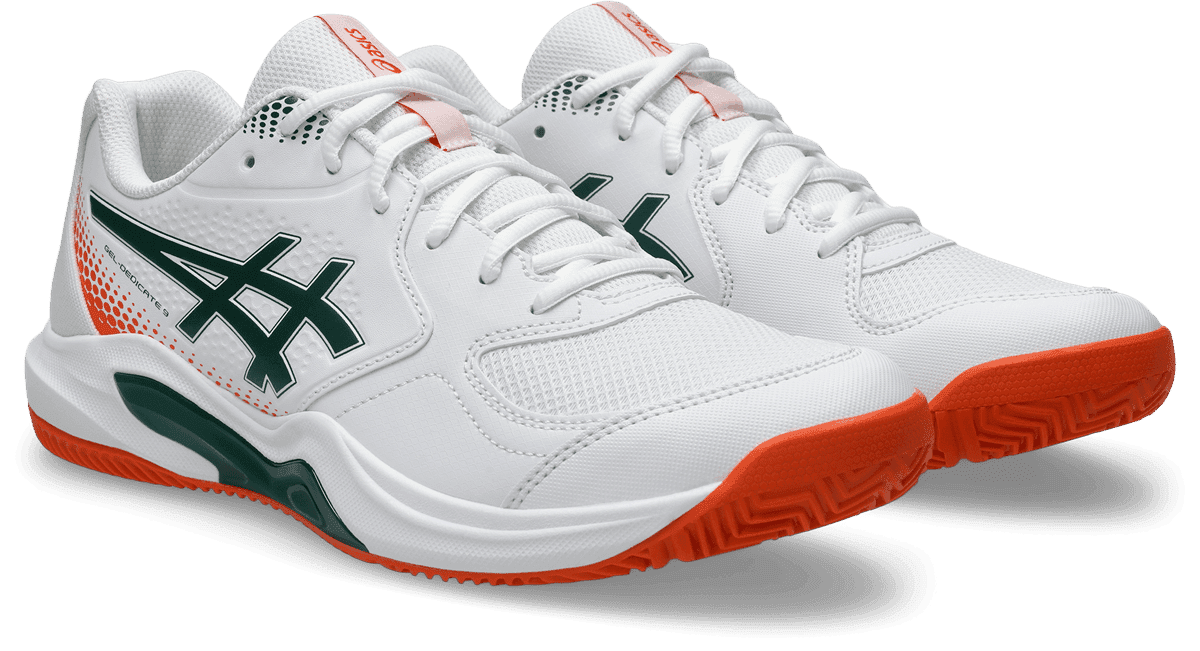 کفش پدل مردانه اسیکس – Asics Gel-Dedicate 9 – سفید/سبز — تصویر ۴