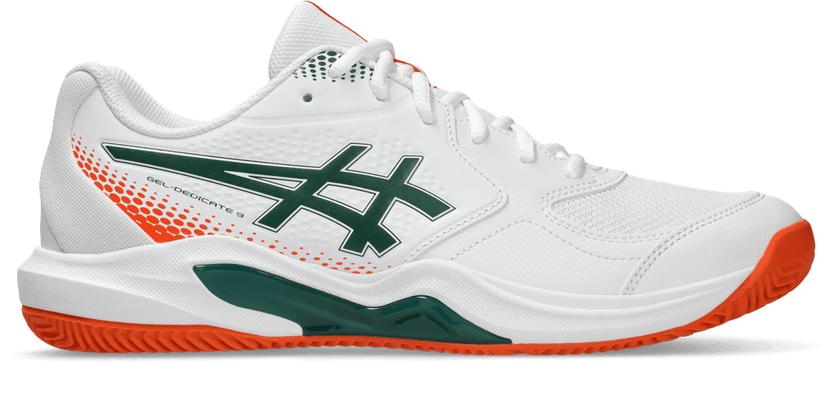 کفش پدل مردانه اسیکس – Asics Gel-Dedicate 9 – سفید/سبز — تصویر ۵