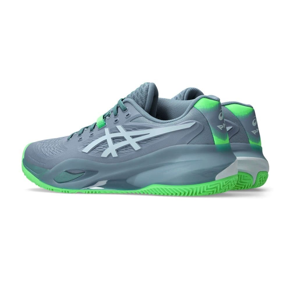 کفش پدل مردانه اسیکس Asics Gel Resolution X Padel – خاکستری/سبز — تصویر ۵