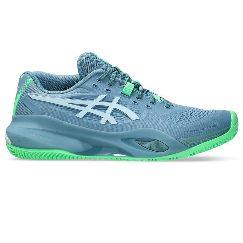 کفش پدل مردانه اسیکس Asics Gel Resolution X Padel – خاکستری/سبز — تصویر ۲