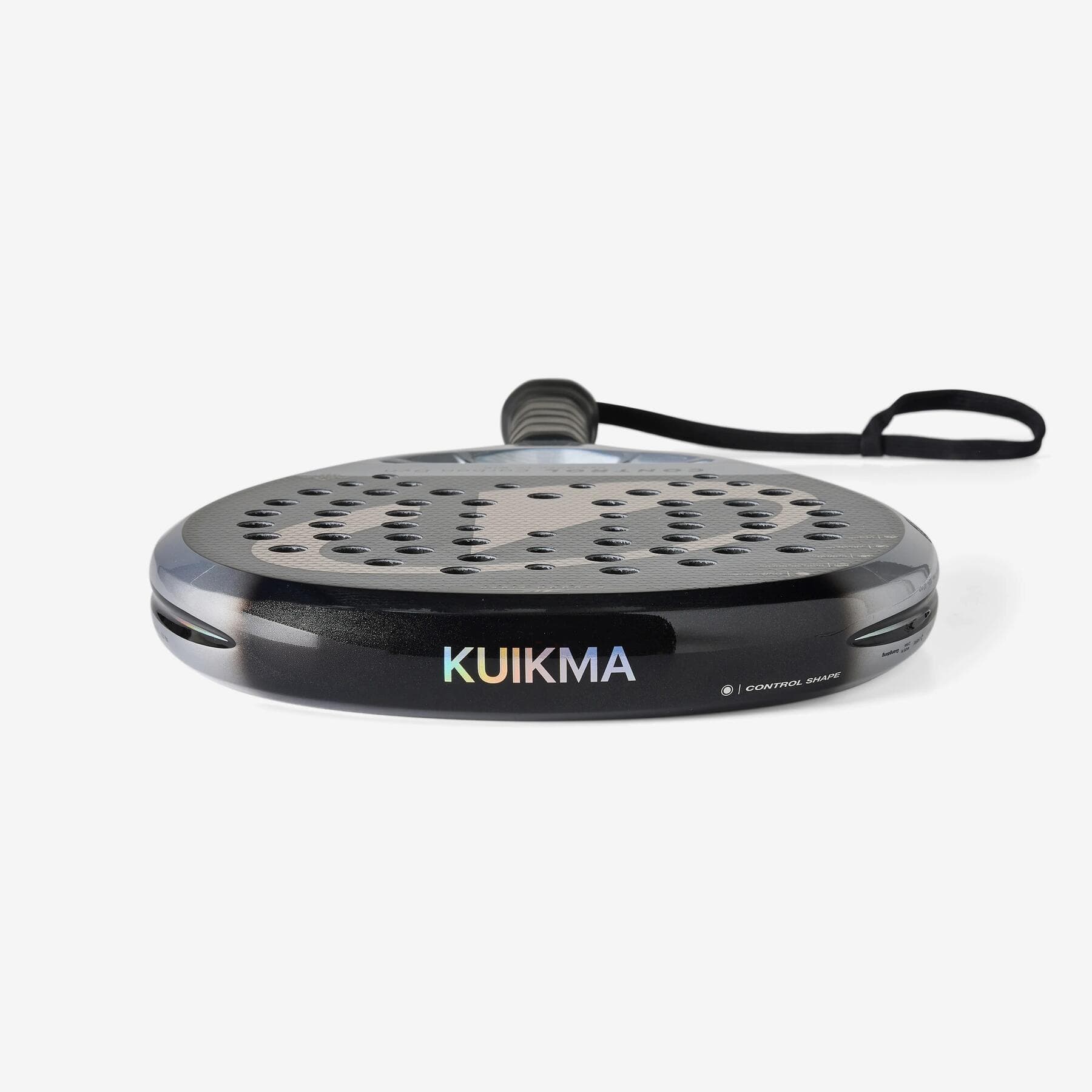 راکت پدل بزرگسال دکتلون کویکما – DECATHLON Kuikma PR Control Carbon Dynamic – مشکی/نقره ای — تصویر ۵