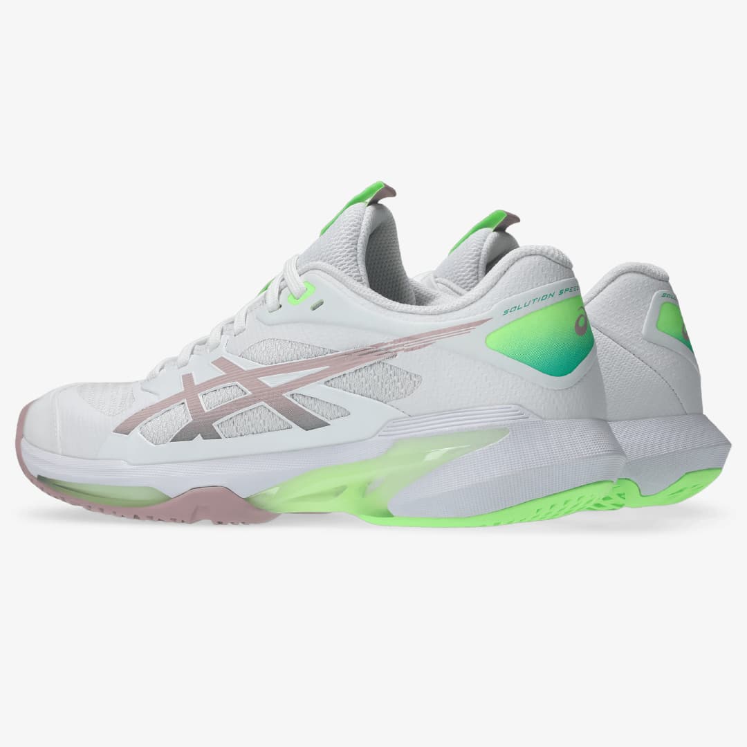 کفش تنیس زنانه اسیکس Asics SOLUTION SPEED FF 4- سفید/سبز — تصویر ۸