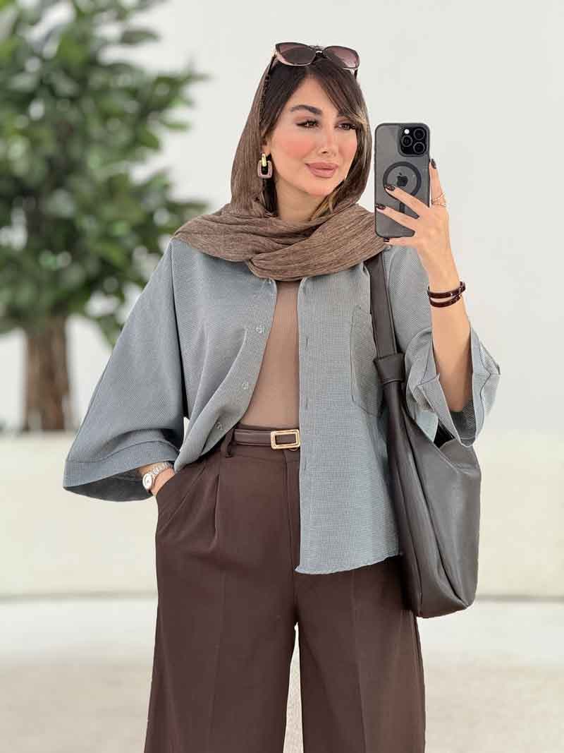 مانتو پانچ نیوشا کد 7982 — تصویر ۴