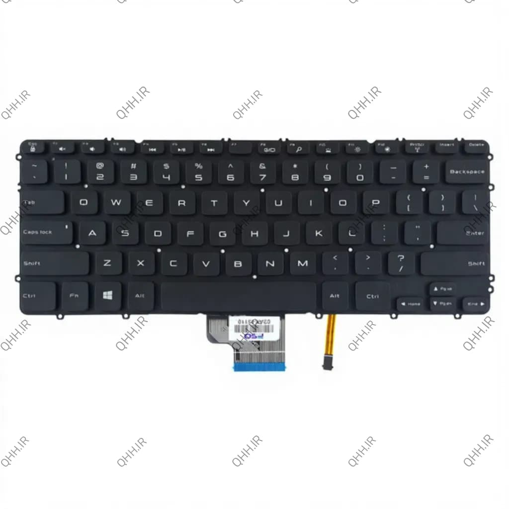کیبرد لپ تاپ دل XPS 15 9530 مشکی-اینترکوچک-بابک لایت-بدون فریم — تصویر ۳