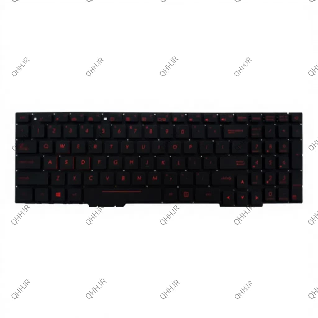 کیبرد لپ تاپ ایسوس GL553-FX553 مشکی-اینترکوچک-با بک لایت و کلید پاور — تصویر ۳