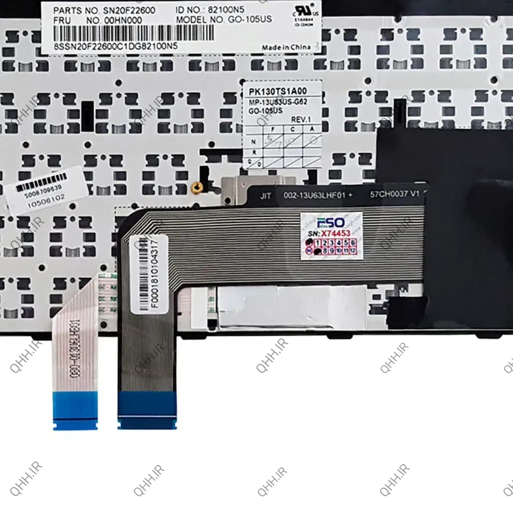 کیبرد لپ تاپ لنوو ThinkPad E550-E560 مشکی-با موس-بافریم — تصویر ۶