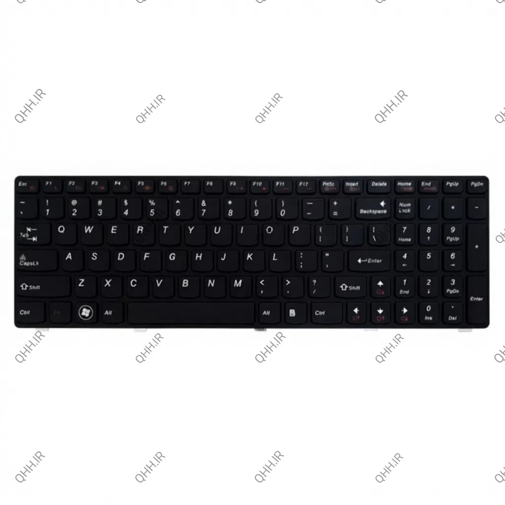 کیبرد لپ تاپ لنوو IdeaPad B570-B590 مشکی-با فریم — تصویر ۳