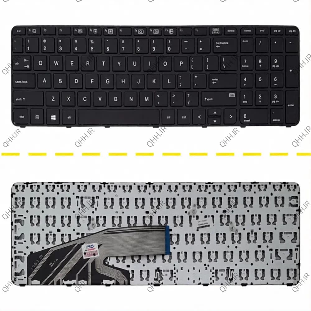 کیبرد لپ تاپ اچ پی Probook 450 G3 مشکی-اینترکوچک بافریم — تصویر ۴