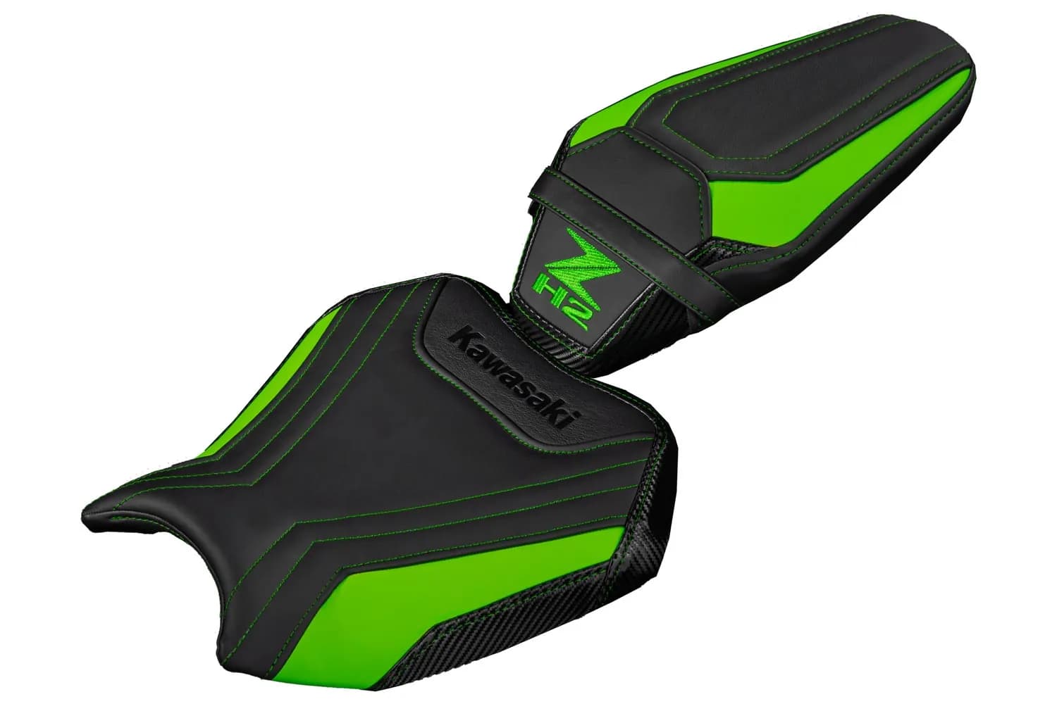 روکش زین موتورسیکلت KAWASAKI ZH2 مدل SHINOBI (چرم طبیعی)
