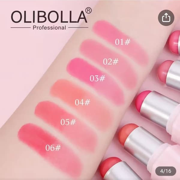 رژگونه استیکی اولیبولا OLIBOLLA طرح کره ای شیگلم — تصویر ۵
