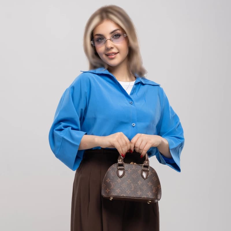 کیف زنانه لویی ویتون قهوهای کد KIFZ35 + مدل دستی و دوشی کاربردی — تصویر ۲