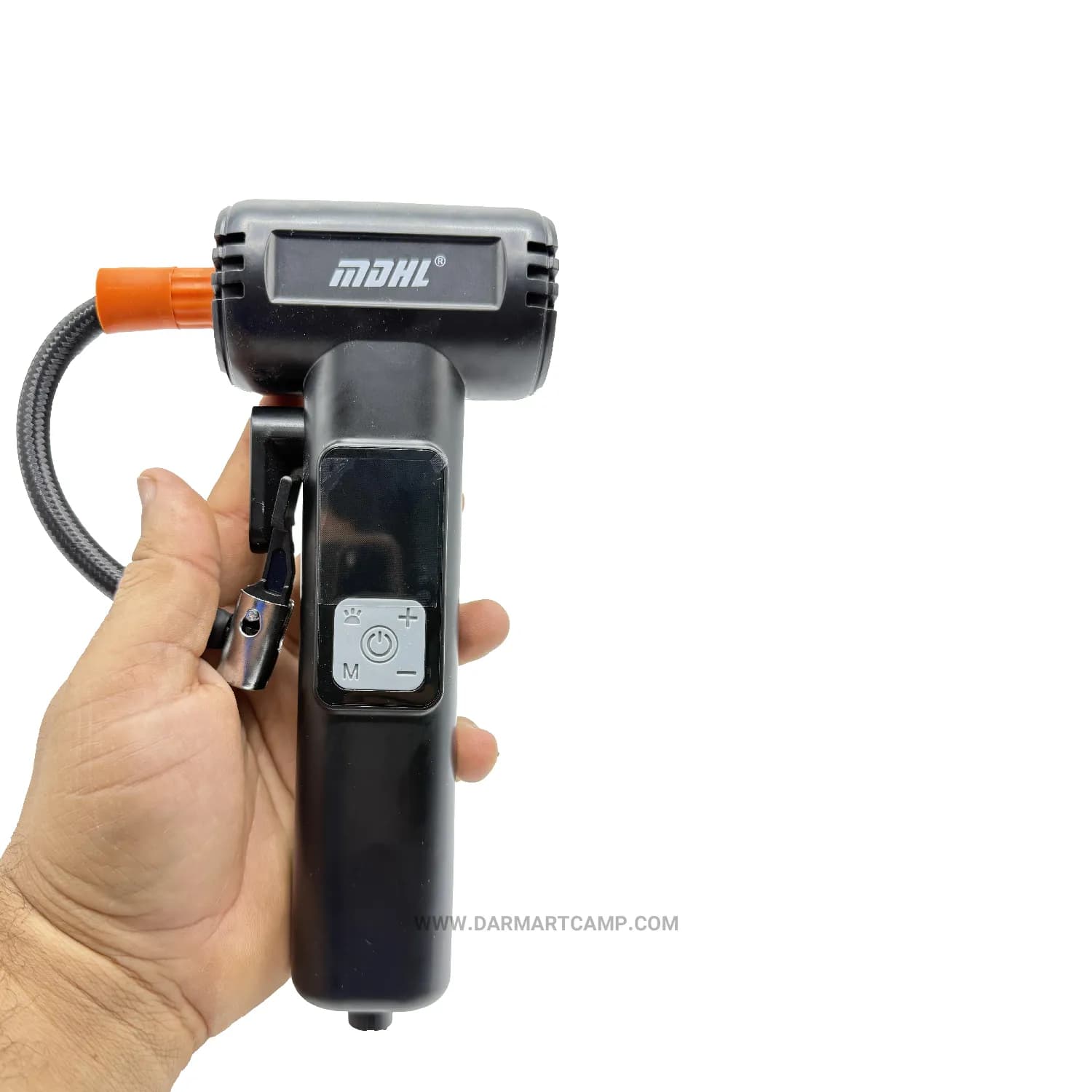 پمپ باد چندمنظوره MDHL MD-9170 Safety Hammer Inflator با چکش اضطراری، کاتر کمری، نمایشگر دیجیتال و پاوربانک — تصویر ۲