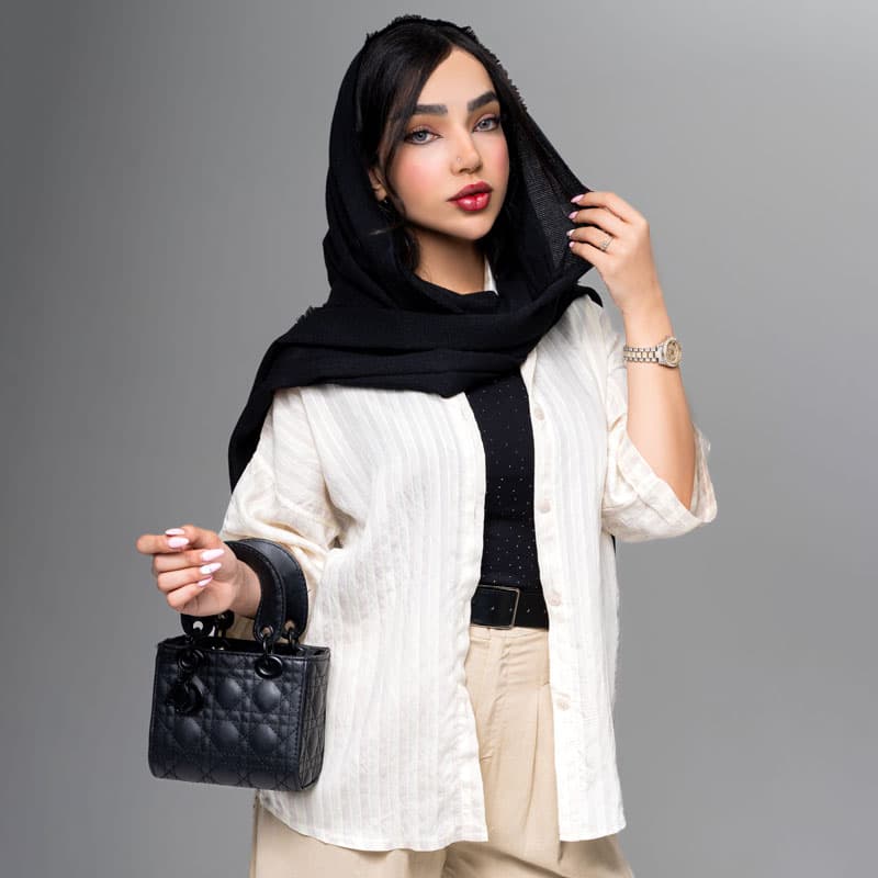 شومیز زنانه مدل پری راه راه کد SHOM03 — تصویر ۴