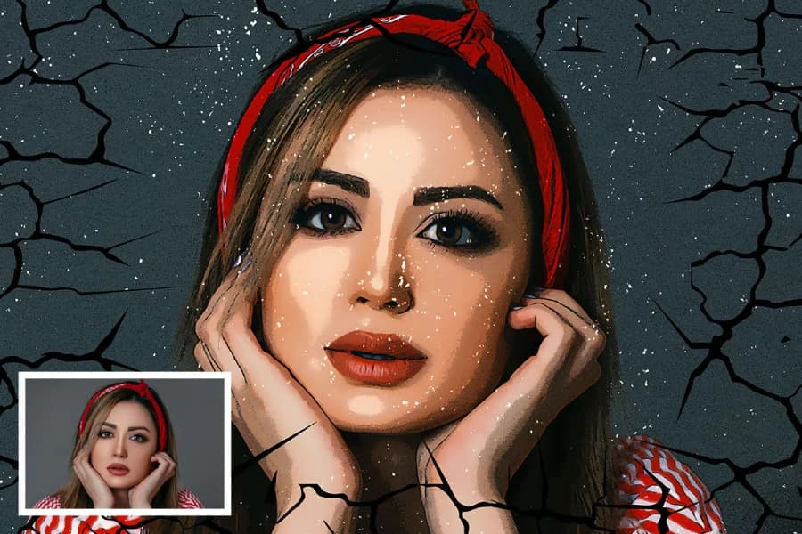افکت عکس لایه باز کارتونی 97YVMLY — تصویر ۳