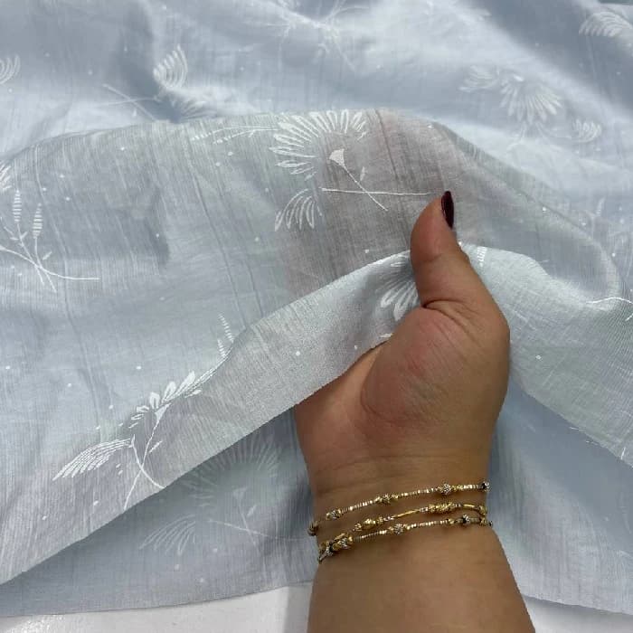 پارچه پری شیشه ای طرحدار رنگ آبی پاستلی — تصویر ۷