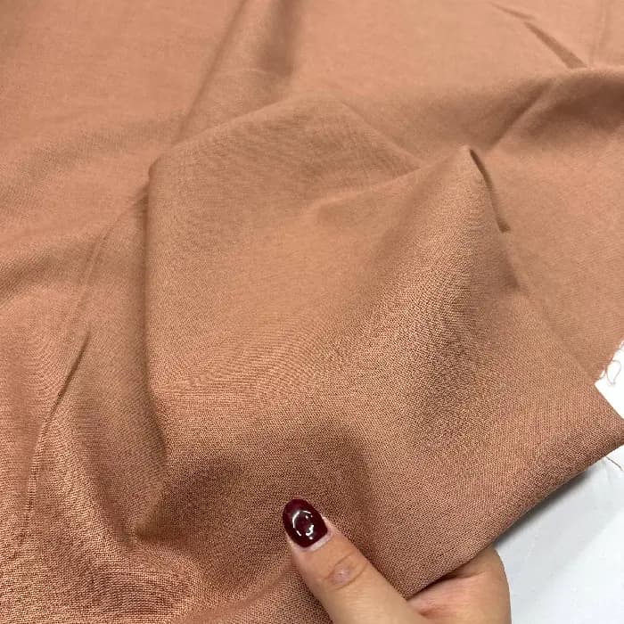 پارچه لینن رنگ آجری — تصویر ۴