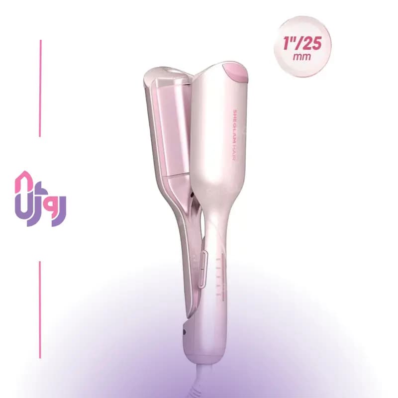 دستگاه ویو کننده مو ساحلی شیگلم هیر SHEGLAM مدل Cupid’s Charm Beach Babe Hair Waver سایز 25 میلیمتر