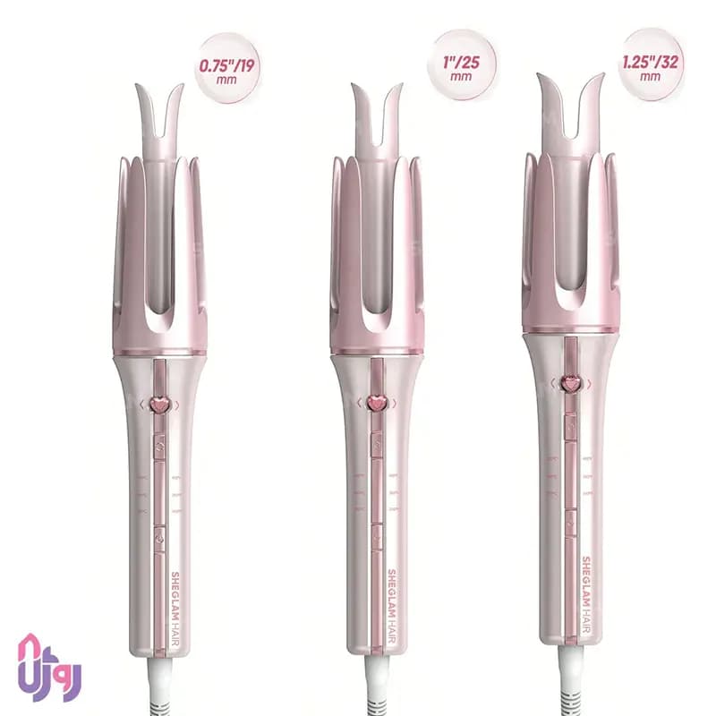 فرکننده مو شیگلم هیر SHEGLAM مدل صورتی قلبی اتوماتیک Cupid’s Charm OneTouch Instant Curler سایز 25 میلی متری — تصویر ۴
