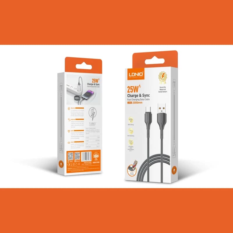 کابل USB به LIGHTNING برند LDNIO مدل LS851 — تصویر ۳