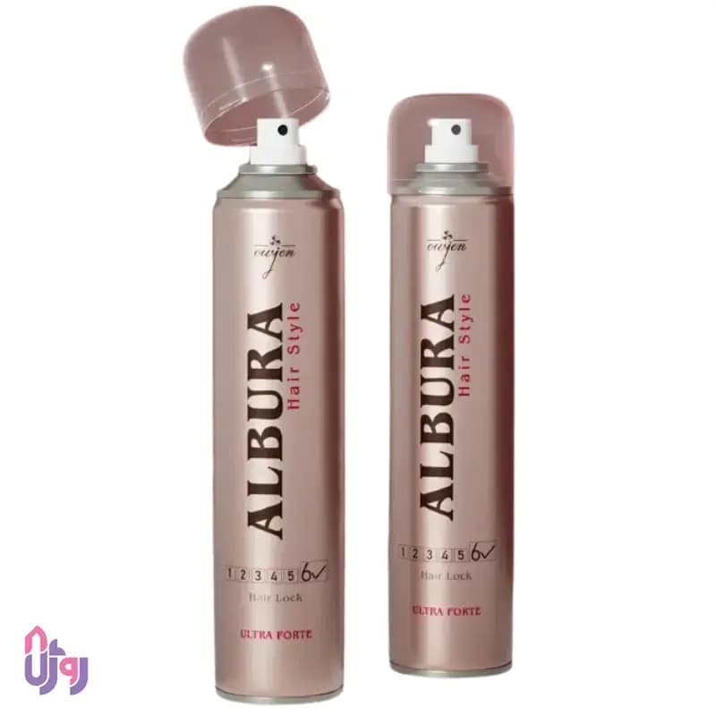 اسپری چسب مو آلبورا ALBURA مدل ULTRA FORTE قدرت نگهدارندگی 6 حجم 400 میلی لیتر — تصویر ۲