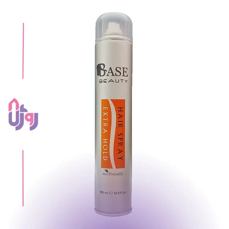 اسپری حالت دهنده مو بیس BASE BEAUTY مدل فوق العاده قوی EXTRA HOLD حجم 500 میلی لیتر