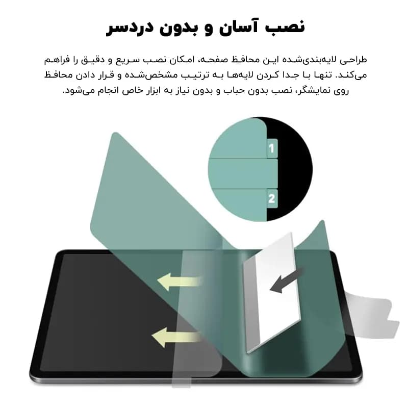 گلس آيپد پرو / اير 11 اينچ 2024 برند ROCKYMILE مدل PAPERFEEL — تصویر ۶