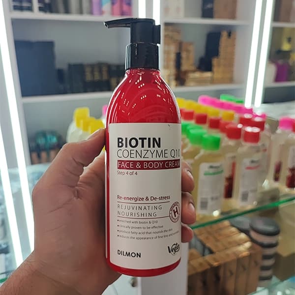 کرم مرطوبکننده دست و صورت دیلمون مدل BIOTIN حجم ۳۵۰ میلی لیتر — تصویر ۳