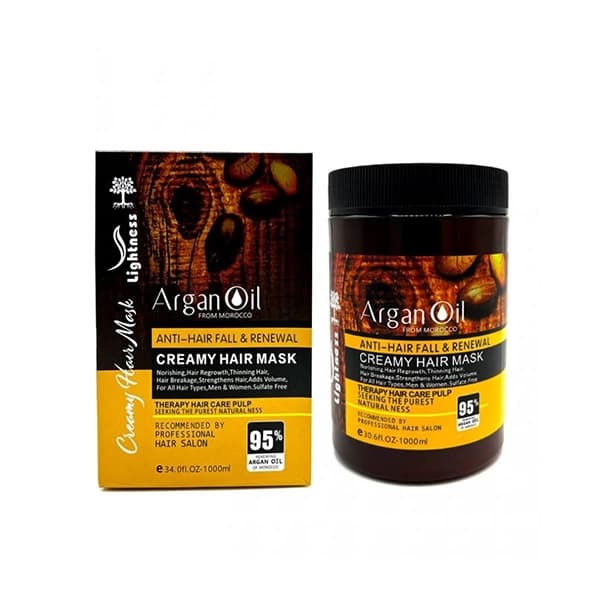 ماسک مو تقویت کننده لایتنس مدل Argan Oil بدون سولفات مناسب انواع مو