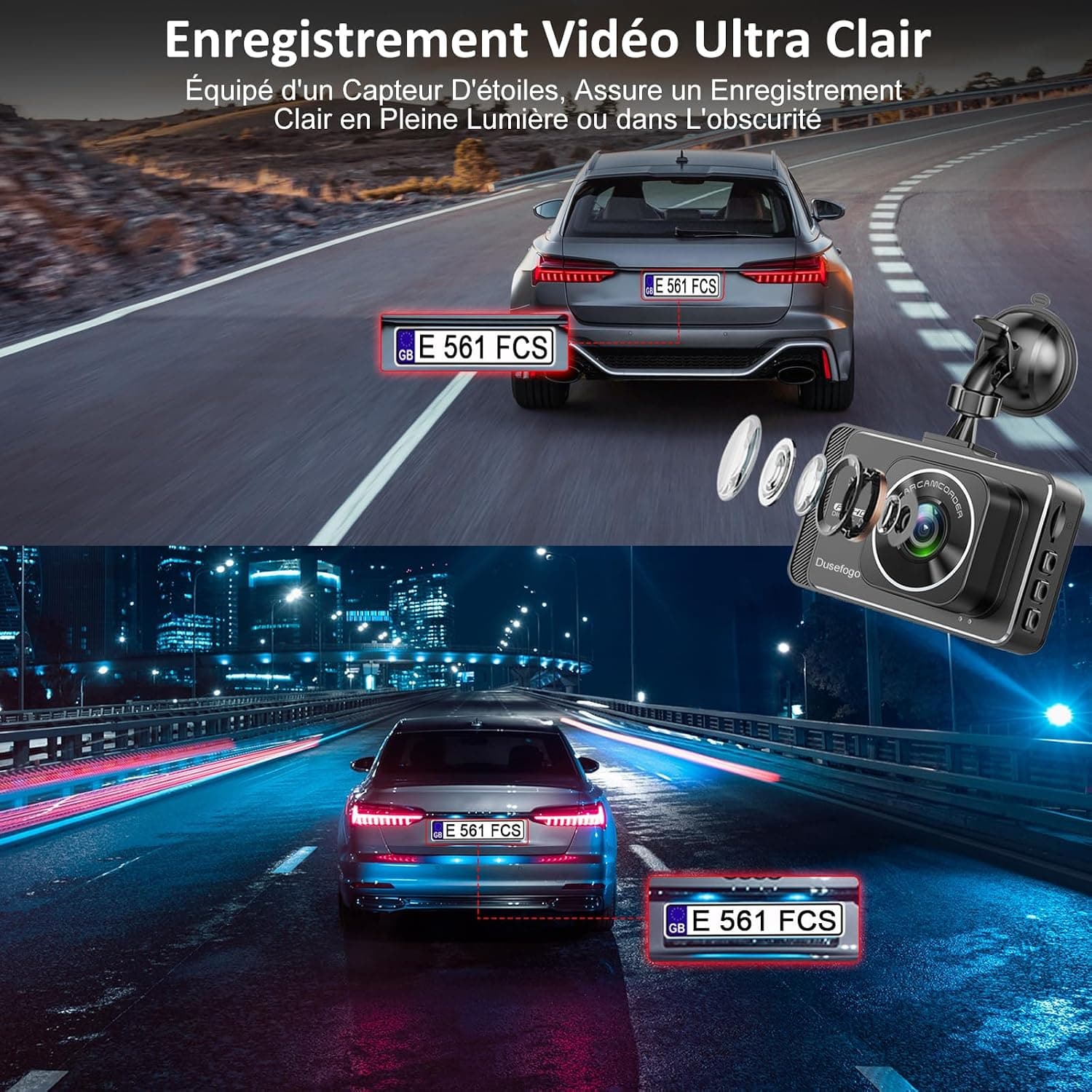 دوربین ثبت وقایع Dusefogo مدل M78 – کیفیت FullHD، دید در شب همراه با حافظه 64 گیگ — تصویر ۴