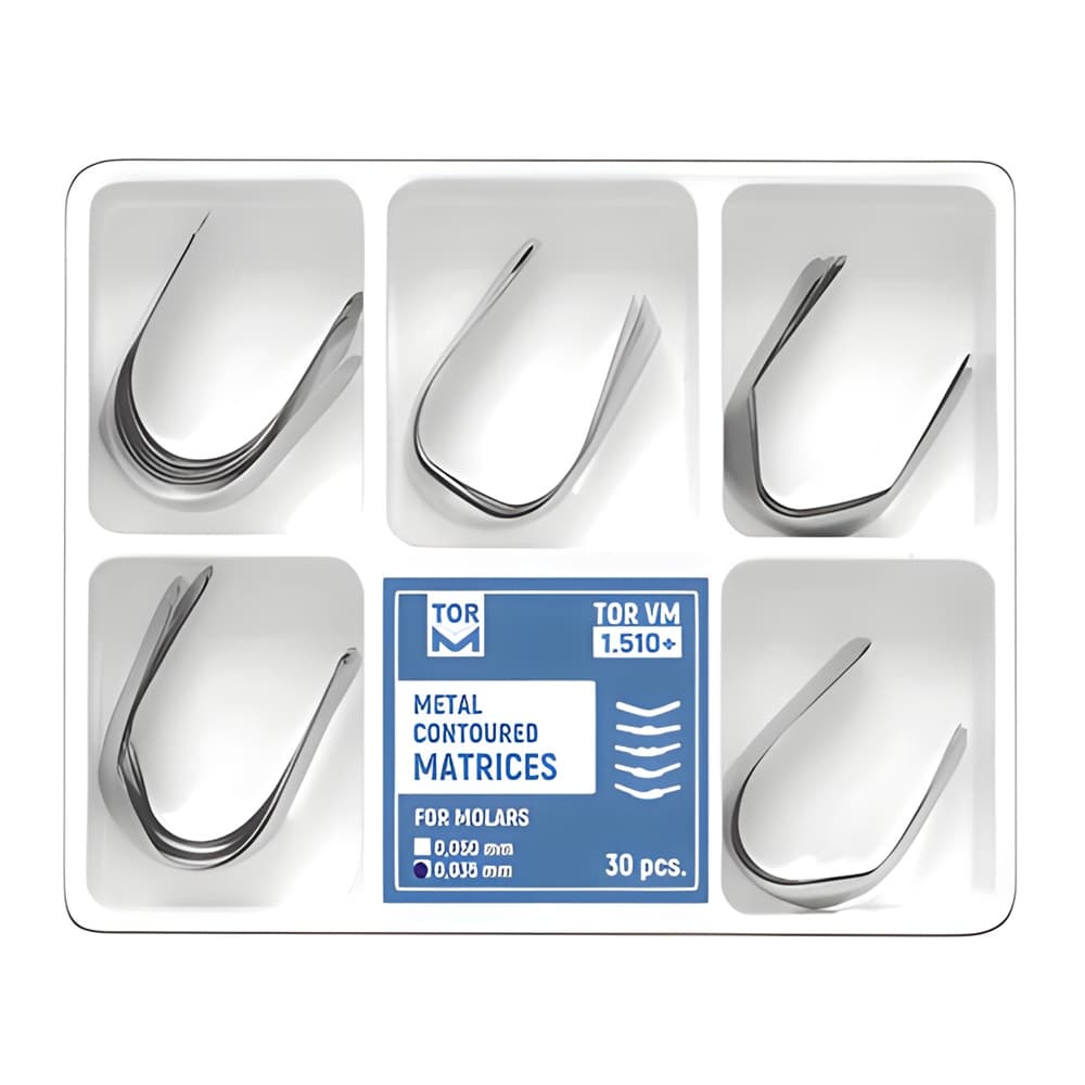 کیت ماتریس فرمدار (کوهان دار) مولر تور وی ام +1.510 TorVM Molar Matrices Assortment Kit