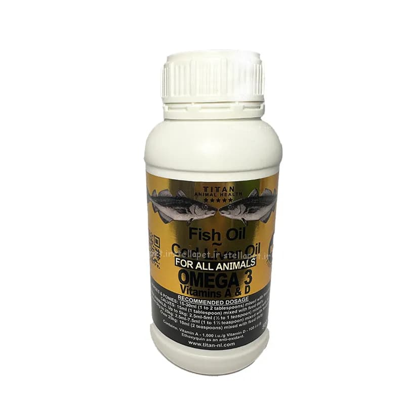 روغن ماهی سگ و گربه برند تیتان 500ml